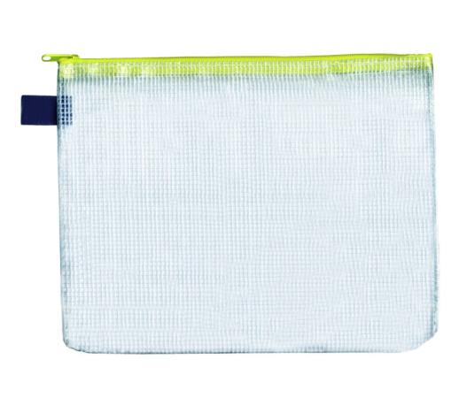 zipzak pochette met gele rits 200 x 254 mm A5