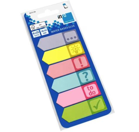 index tabs info notes 18x55 mm pijl + symbool