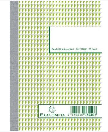 orderboek exacompta 148 x 105 mm dupli geruit