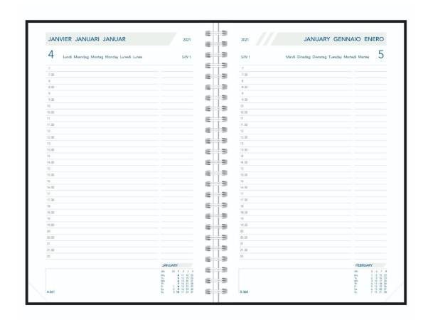 agenda daily140 x 210 mm  dubbel spiraal 1d/p