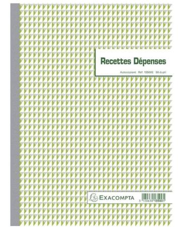 register exa A4 ontvangsten/uitgaven FRANS