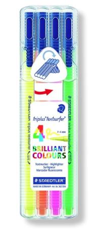 fluostift triplus etui 4 kleuren: ge,ora,groe,roz