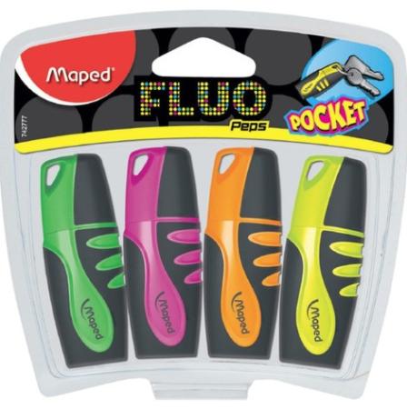 maped fluostift classic pocket etui 4 kleuren