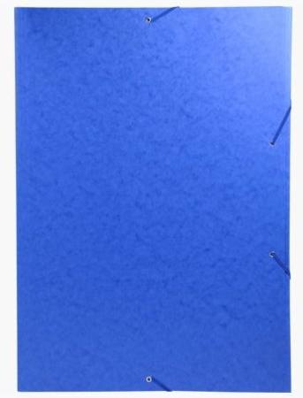 map 3 klep + elastiek exacompta 600gr A3 blauw