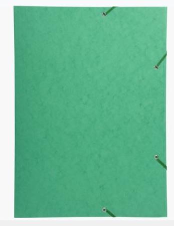 map 3 klep + elastiek exacompta 600gr A3 groen