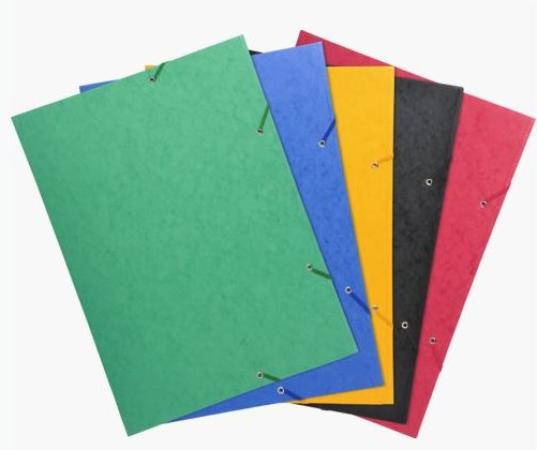 map 3 klep + elastiek exacompta 600gr A3 assorti