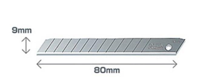 10 x  cutter vervangmessen olfa 9mm voor xa1