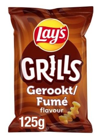 20 zakjes chips Lay's Grills Gerookt/fumé 125 gr