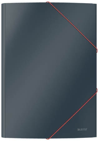 Leitz Cosy elastomap 3 klep karton A4 grijs