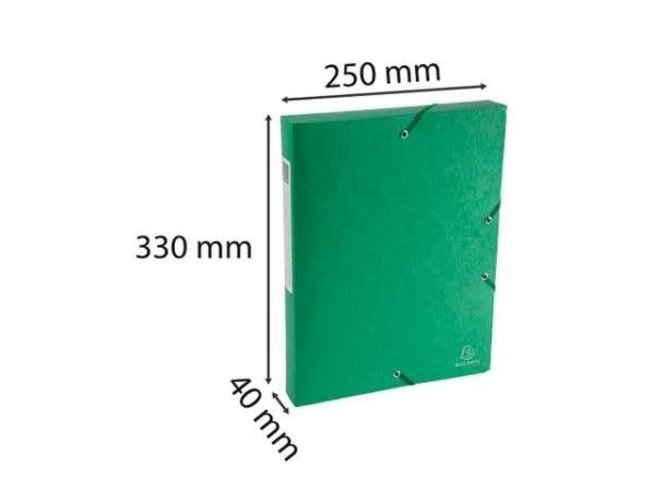 documentbox elastiek exacompta rug 40 mm groen kar