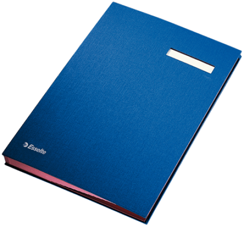 handtekenmap esselte blauw 20 blad A4