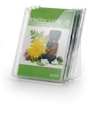 folderhouder combibox 3x A4 transp+muurbevestiging