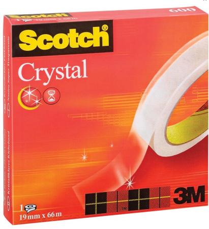 plakband 3M crystal clear 19 x 66 m kern 76 mm