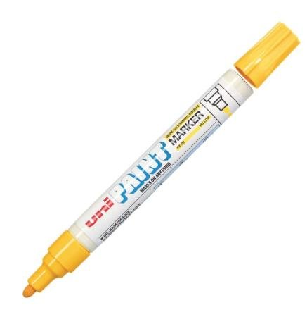 paint marker uniball 2,5 mm px20 geel
