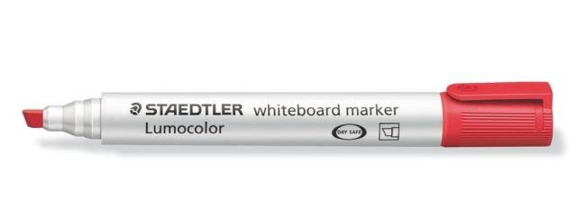 witbordstift lumocolor staedtler rood schuine punt