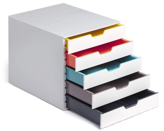 ladenblok durable wit varicolor 5 laden