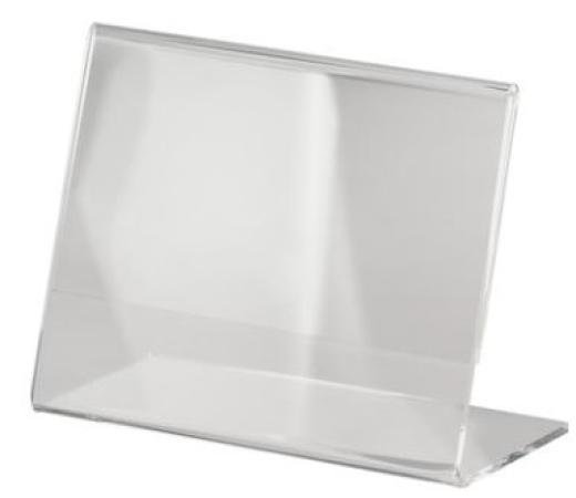 folderhouder A7 105x75 liggend met L-voet