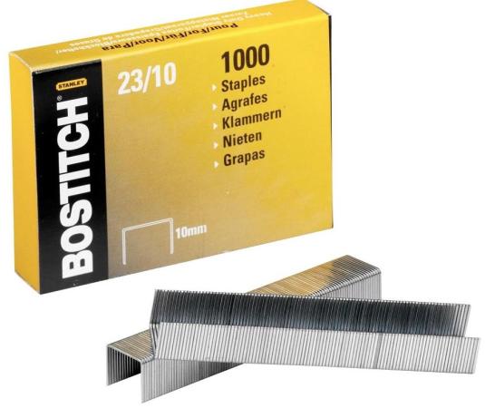 1000 nietjes bostitch 23/10 verzinkt 10 mm