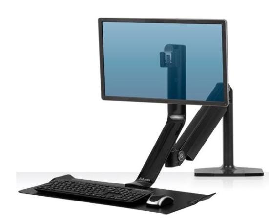 Fellowes Extend zit/sta werkstation zwart (tev)