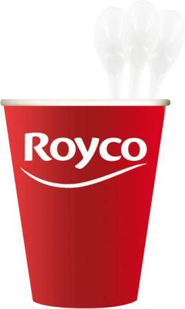 pak 50 drinkbekers karton Royco 200 ml 