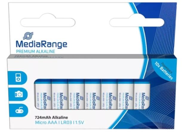Mediarange Batterijen 10st AAA LR03 Alkaline