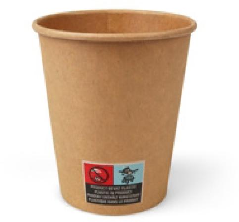 pak 50 drinkbekers karton bruin 237 ml