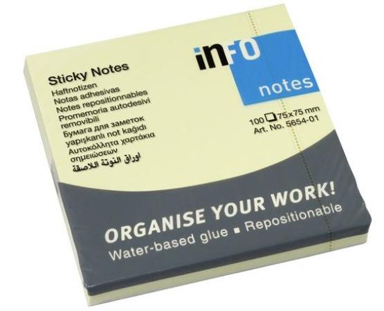 info notes geel 75 x 75 mm
