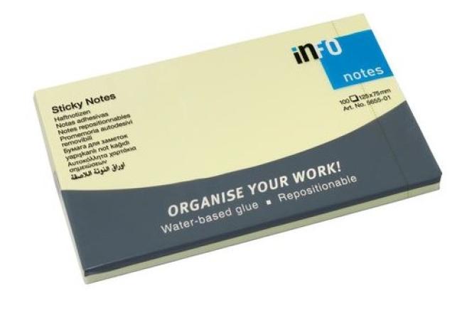 info notes geel 75 x 125 mm