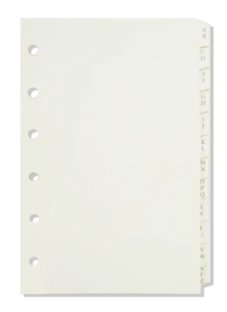 succes standaard 12 alfabetische tabs papier creme