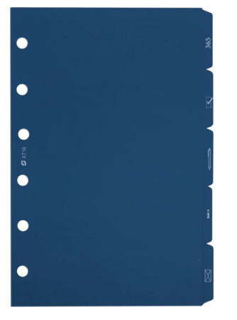 succes standaard tabblad 5 delig plastiek blauw