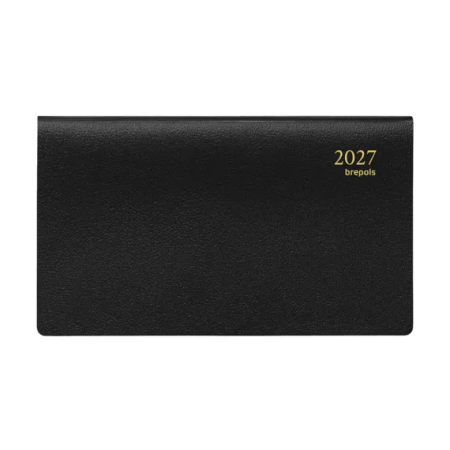 agenda omniplan zwart 90 x 160 mm genova 7d/2p
