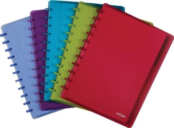 atoma schrift+ 6 tabs+5 showtas A4 gelijnd assorti