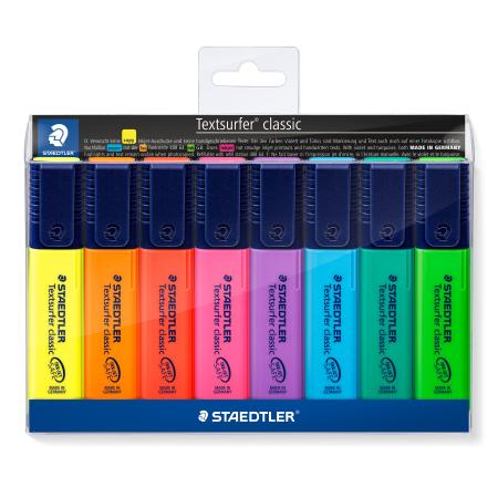fluostift textsurfer etui 8 kleuren