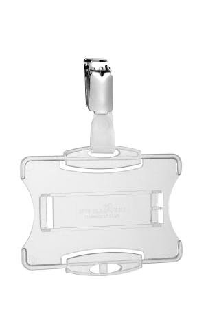 badge veiligheidspas met clip 54 x 85 mm transp