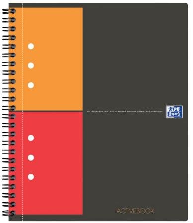 oxford int activebook A4+ geruit pp zwart