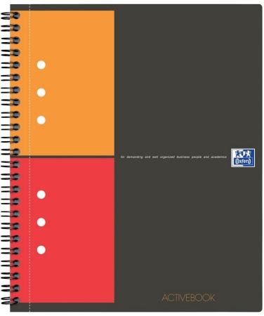 oxford int activebook A5+ geruit pp zwart