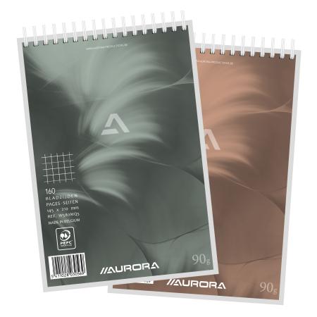notitieboek kopspiraal 148 x 210 mm (A5) geruit