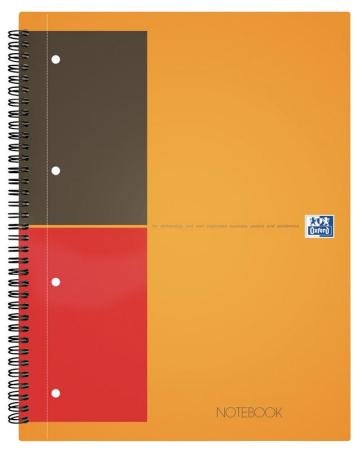 Oxford Int Notebook A4+ gelijnd oranje + perfo