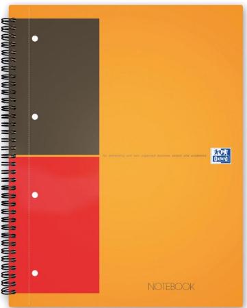Oxford Int Notebook A5+ gelijnd oranje + perfo