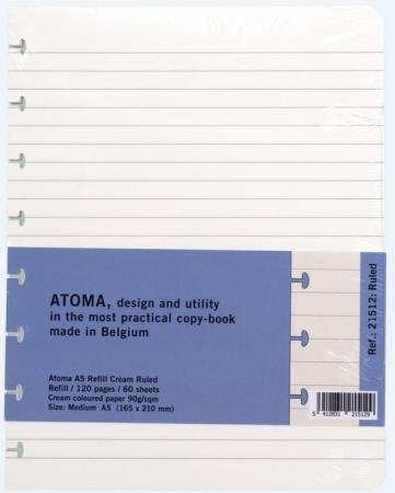 vulling atoma 165x210 mm gelijnd 60 blad crèmekleu