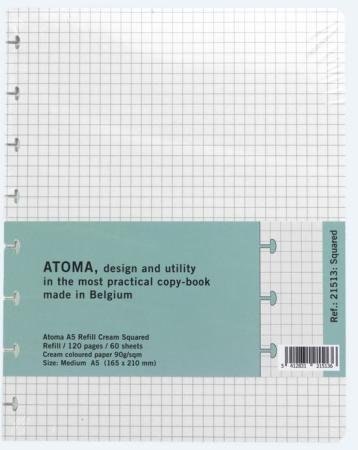vulling atoma 165x210 mm geruit 60 blad crèmekleur