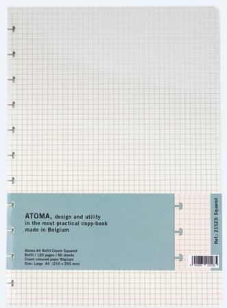 vulling atoma 210x295 mm geruit 60 blad crèmekleur