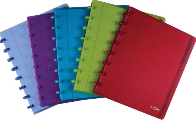 atoma schrift pp + 6 tabs A5 comm geruit assorti