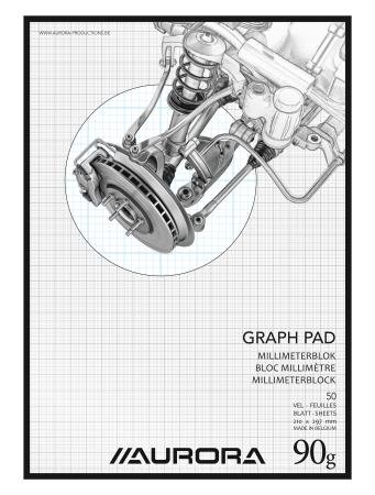 50 vel millimeterpapier 210 x 297 mm 90 gr