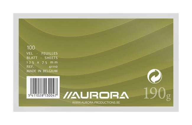 100 fichen aurora wit 75 x 125 mm 175 gr effen