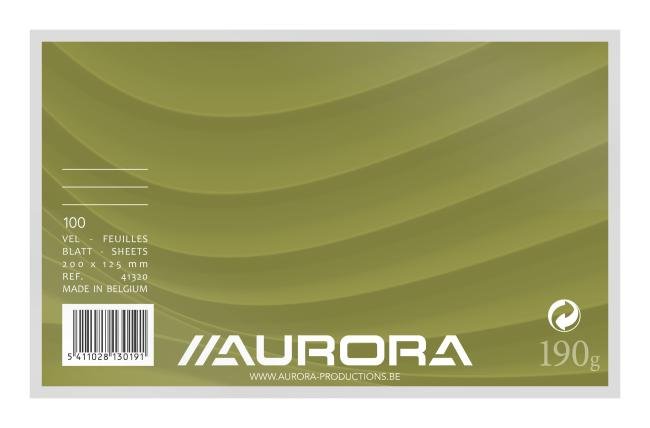 100 fichen aurora wit 125 x 200 mm 175gr gelijnd
