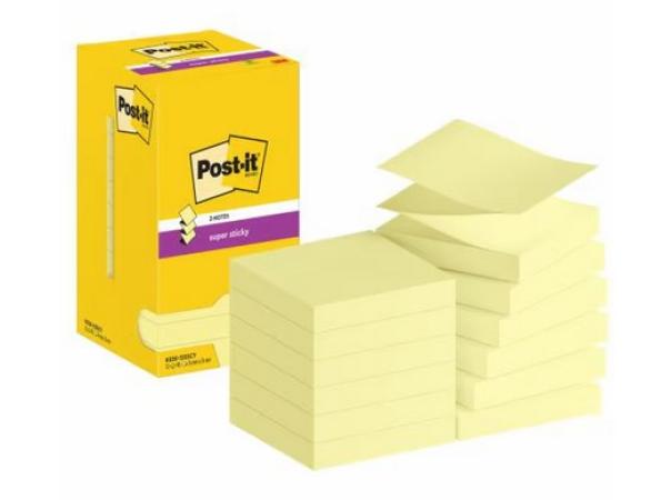 pk 12 supersticky Z-notes 76 x 76 mm lichtgeel
