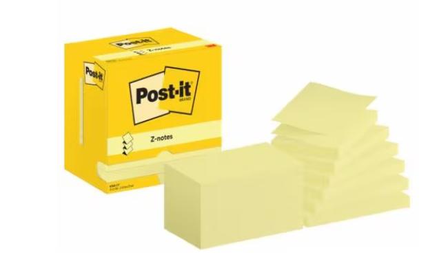 pk 12 classic post-it Z-notes 76 x 127 mm geel