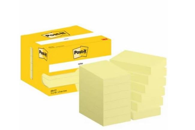 pk 12 classic post-it 51 x 76 mm lichtgeel