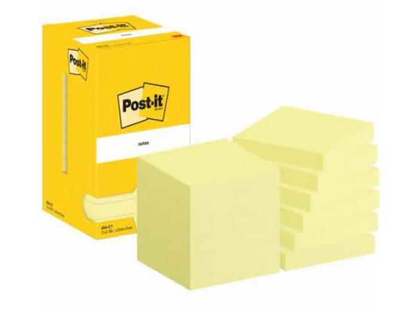 pk 12 classic post-it 76 x 76 mm lichtgeel
